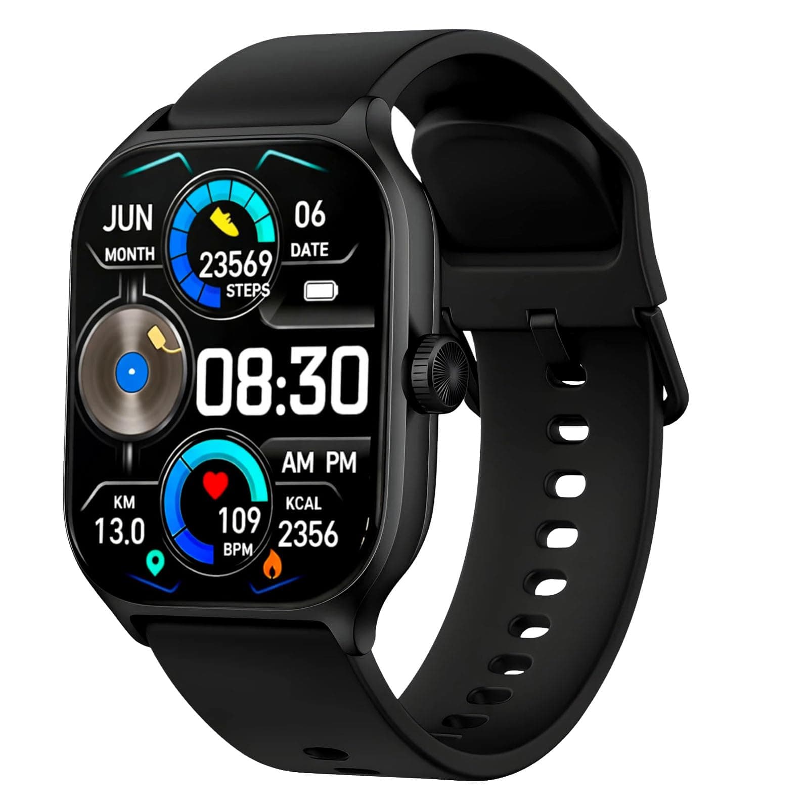 Bouncefit H9 Smart Watch for Men, Women, Boys, Girls, Kids 2.01" Full Touch Screen Display, Bluetooth Calling, Rotating Crown, Workout Modes, Wireles...