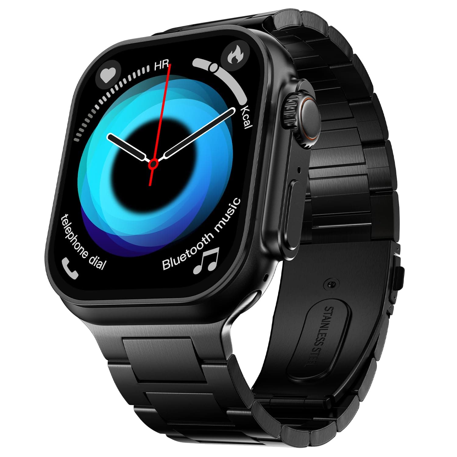 Fire-Boltt Dappers 54.61 mm (2.15 inch) IPS Big Screen, GPS Tracking, Compass, Wireless Charging, Bluetooth Calling, 105 Sports Modes, Video Watchface...