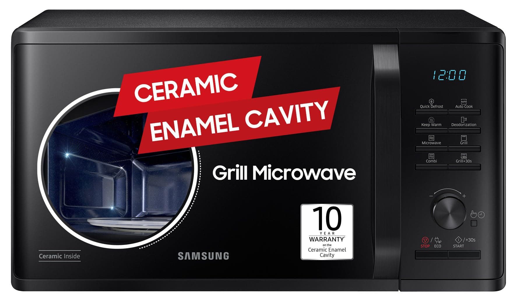 Samsung 23 L Grill Microwave Oven (MG23A3515AK/TL, Black)