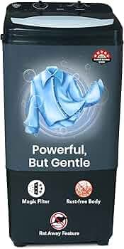 Power Guard 8.5 kg Top Load Washer (360 Smart Wash Technology, PG85BKWASH, Protective Rat Mesh,Black)