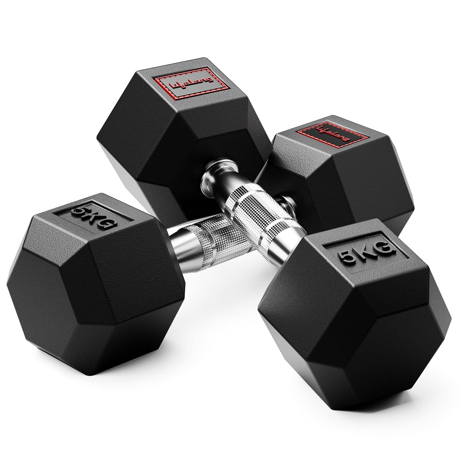 Lifelong Dumbbells Set for Home Gym Dumbbell with Rubber Coating Hexa Dumbbell Set for Men & Women Home Gym Exercise Equipment