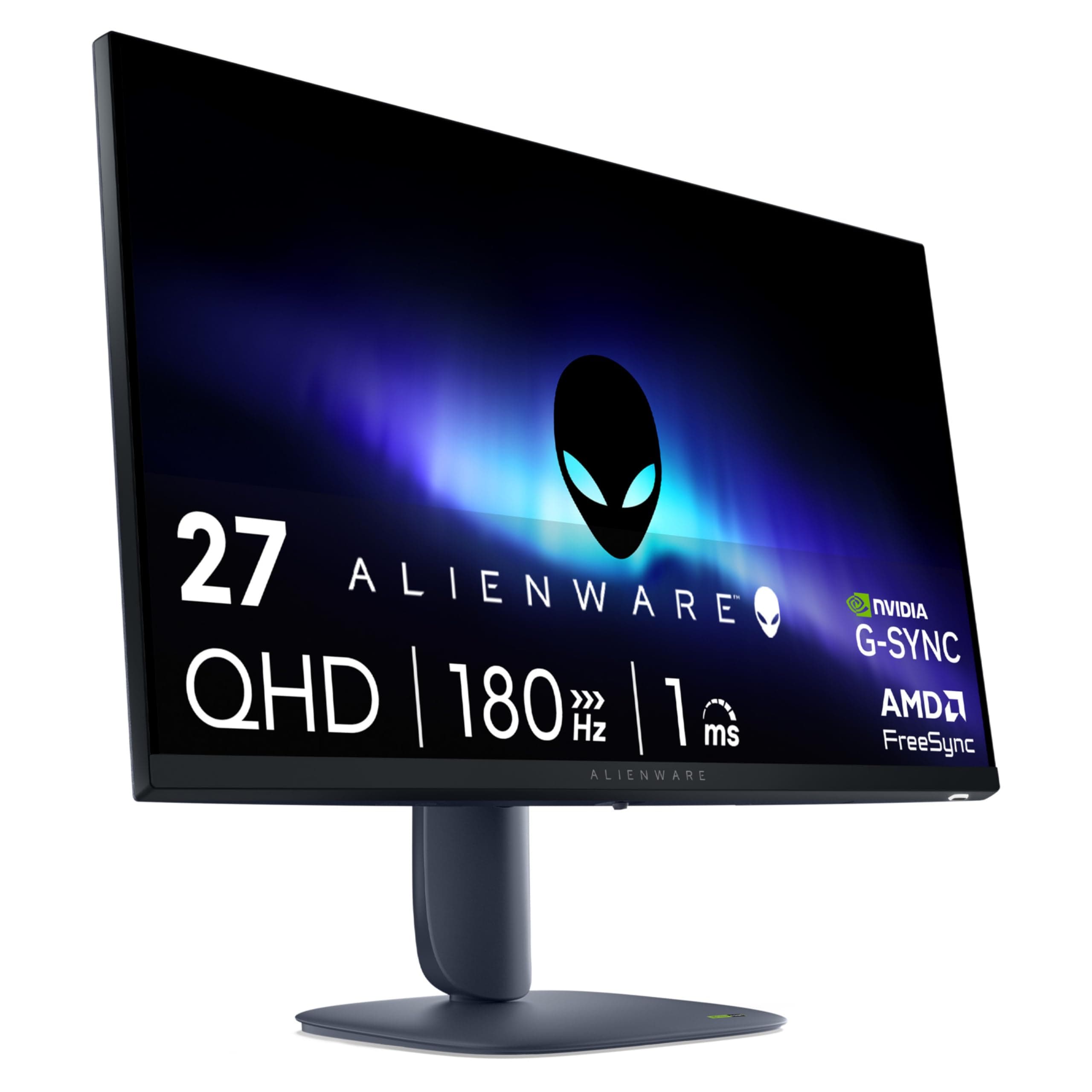 Alienware 27 Gaming Monitor - AW2725DM - 27-inch QHD 180Hz 1ms Display, IPS, NVIDIA G-SYNC, AMD Freesync, VESA AdaptiveSync.