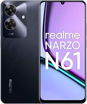 realme NARZO N61 (Marble Black,6GB RAM+128GB Storage) 90Hz Eye Comfort Display | IP54 Dust & Water Resistance | 48-Month Fluency | Charger in The Box