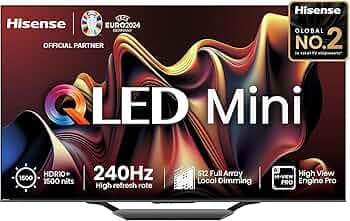 Hisense 139 cm (55 inches) U7N Series 4K Ultra HD Smart QLED Mini LED TV (Tarnish)