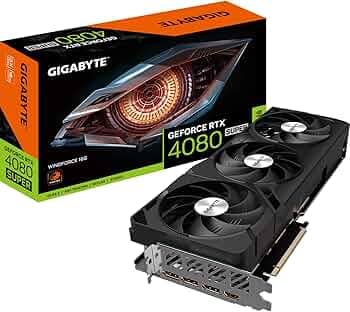 Gigabyte GeForce RTX 4080 SUPER WINDFORCE Graphics Card - 2550MHz Core, 16GB GDDR6X 23000MHz 256-bit Memory, PCI-E 4.0, 3x DP 1.4, 1x HDMI 2.1a, NVIDI...