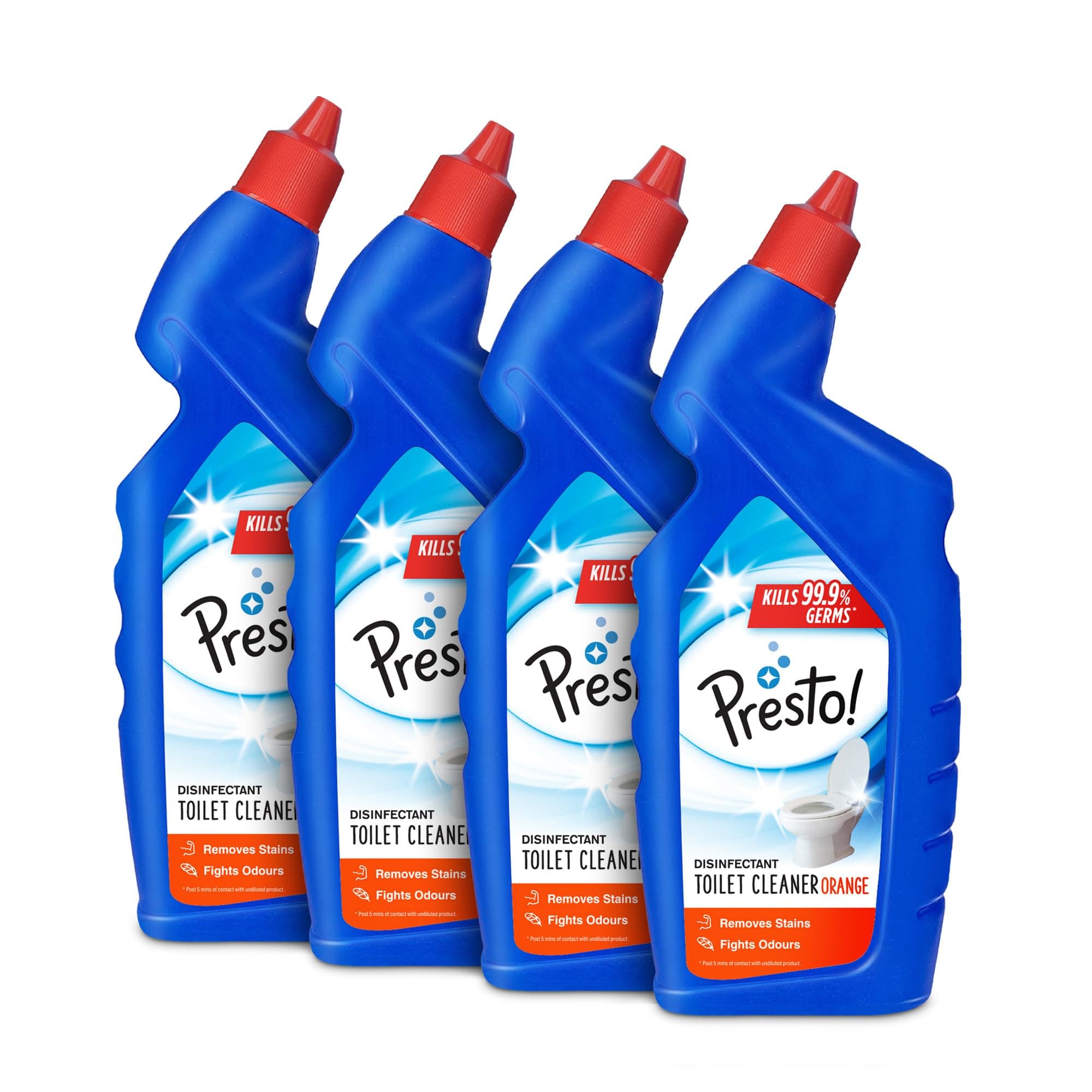Presto! Toilet cleaner Orange 1L X 4 (Poly bag)