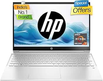 HP Pavilion 15, AMD Ryzen 5 7530U, 15.6-inch (39.6 cm), FHD, 8GB DDR4, 512GB SSD, AMD Radeon Graphics, 720p HD Camera, Backlit KB, Audio by B&O (Win 1...