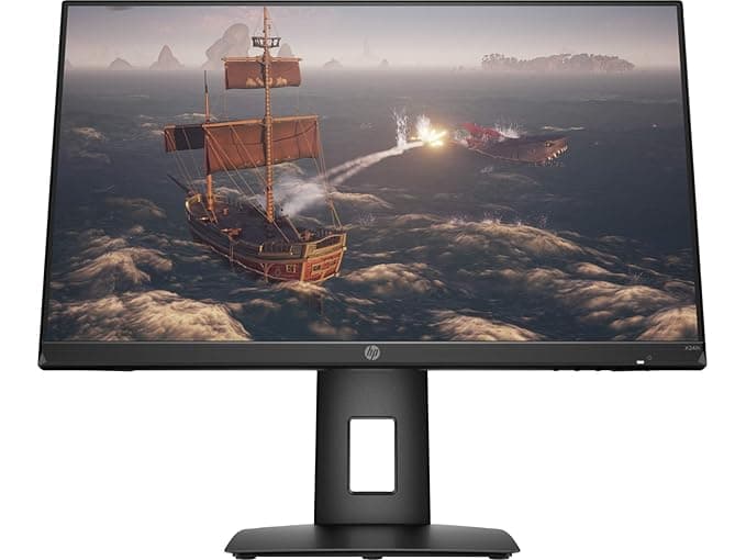 HP X24ih 23.8-inch FHD Gaming Monitor with 350 nits IPS Panel, 144 Hz, Adaptive Sync, 1xHDMI, 1xDP, VESA Mount, Height & Tilt Adjust 13L82AA (Black) M