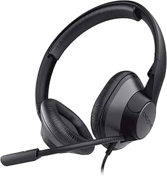 Creative HS-720 V2 USB Digital Audio On-Ear Headset with Noise-Cancelling Condenser Boom Mic, Inline Mic Mute/Calls/Volume Control and Mic-Monitoring ...
