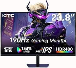 KTC 24 Inch 180Hz/190Hz Gaming Monitor, FHD PC Computer Monitor with Fast IPS Panel, HDR400, 133% sRGB, Bluelight Filter, ...