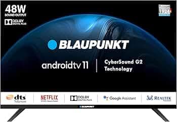 Blaupunkt 100 cm (40 inches) Cyber Sound G2 Series Full HD Android TV 40CSG7112 (Black)