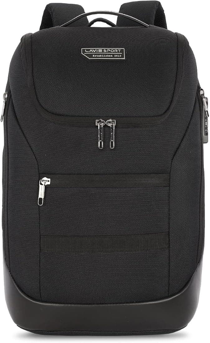Lavie Sport 45cm Emperor Anti-Theft Premium 24 Litres Backpack with Padded Laptop Sleeve | Business Bag for Men & Women | Durable Office Bag | Upto 15...
