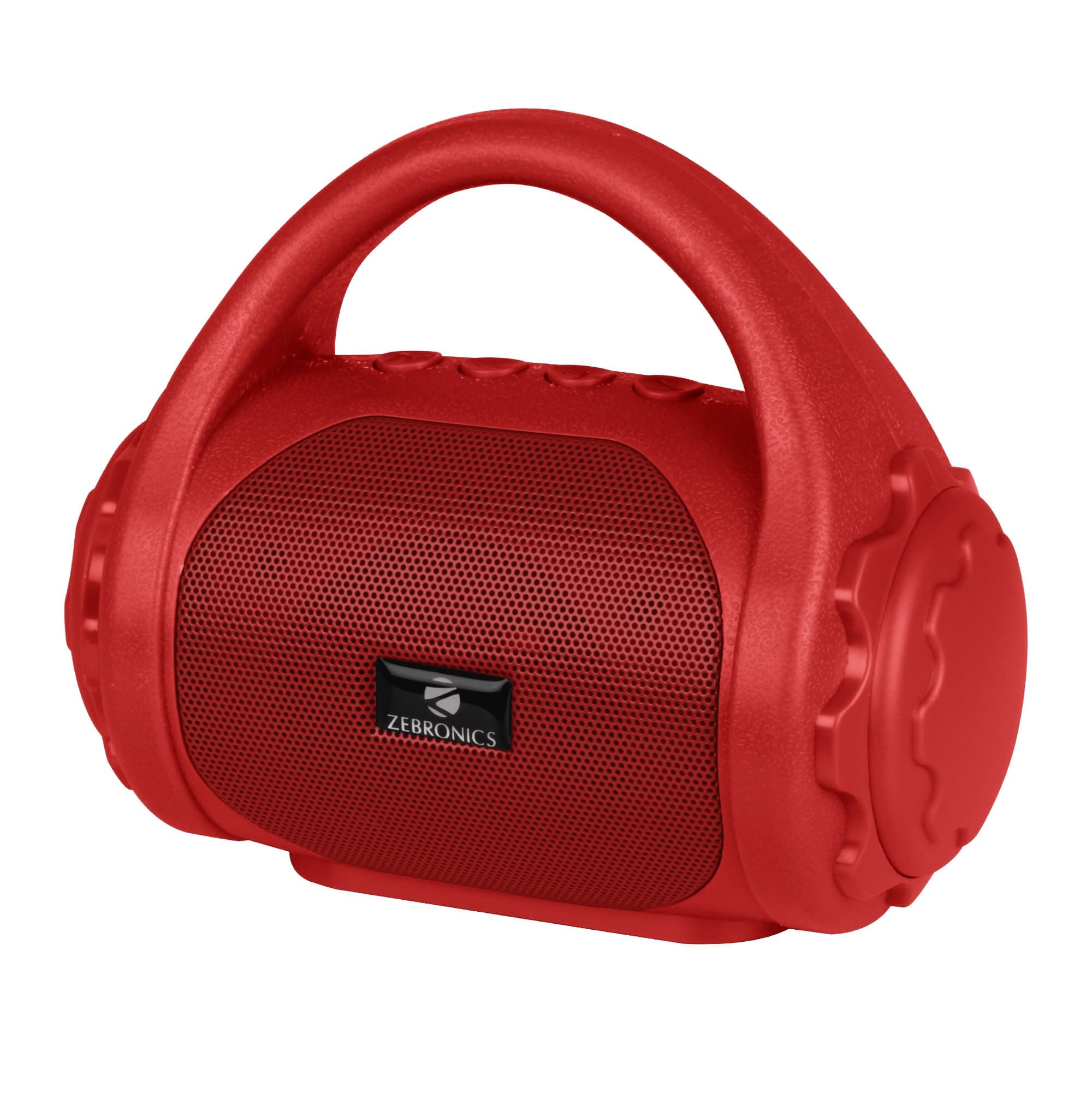 Zebronics ZEB-COUNTY 3 W Wireless Bluetooth Portable Speaker With Supporting Carry Handle, USB, SD Card, AUX, FM & Call Function (Red)