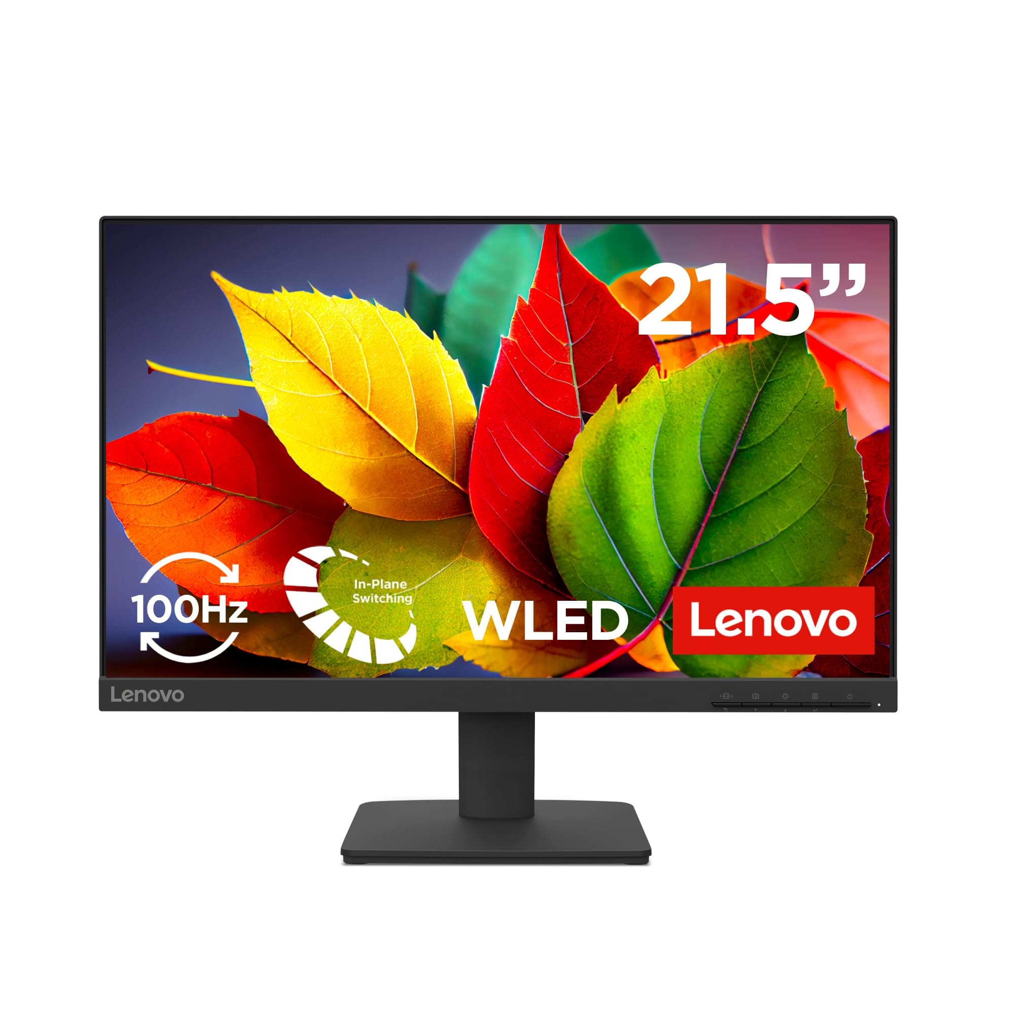 Lenovo L22-4e | 21.5" (55.88cm) FHD IPS 100Hz Ultraslim Monitor | 4ms, 99% sRGB, 16.7Mn Colors, 1x HDMI 1.4, 1x VGA,TUV Eye Comfort, Low Blue Light| T...