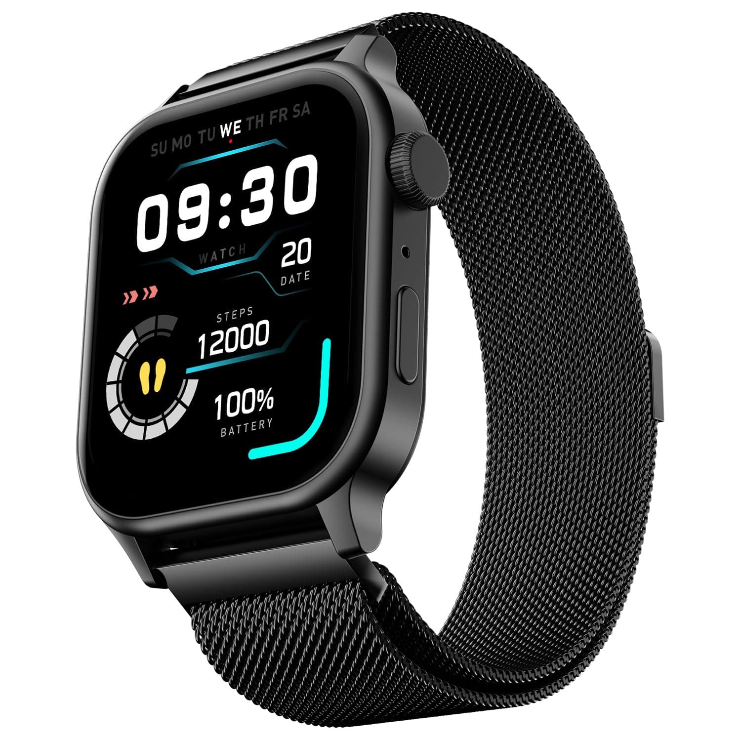 Fire-Boltt Rise Luxe Smart Watch, 1.85" HD Display, Metal Body with Bluetooth Calling, Rotating Crown, AI Voice Assistant, 120 Sports Modes, Neon UI, ...