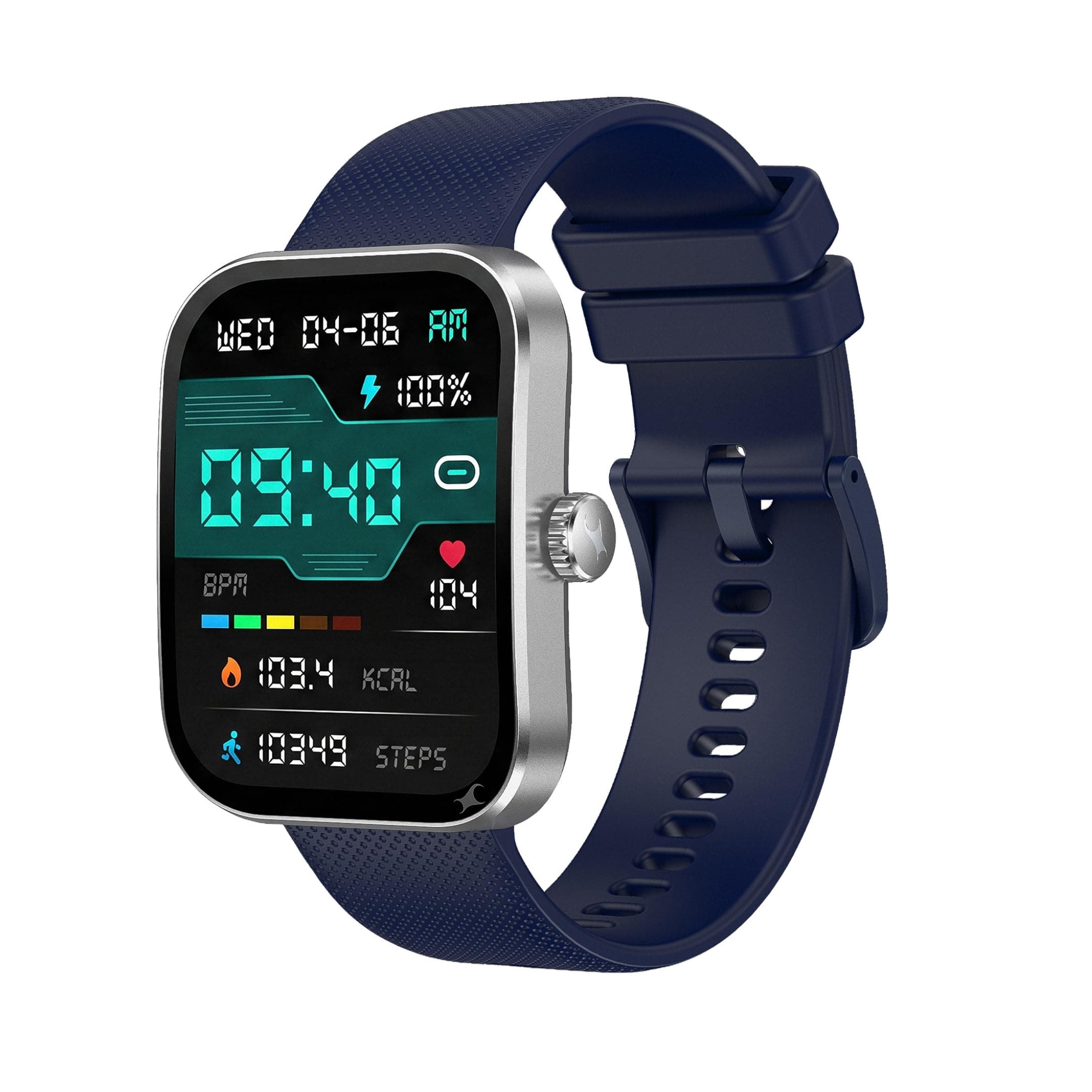 Fastrack Revoltt FS3 Smartwatch with 2.01 TFT Display,Push Button Interactions, HRM, SpO2, Sleep, Multiple Menu Style, Rotary Crown, IP68, BT Calling,...