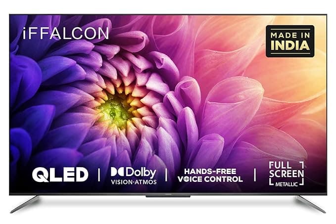 iFFALCON 139 cm (55 inches) 4K Ultra HD Certified Android Smart QLED TV 55H71 (Metallic Black) (2021 Model) | Dolby Vision & Atmos Smart Televisions