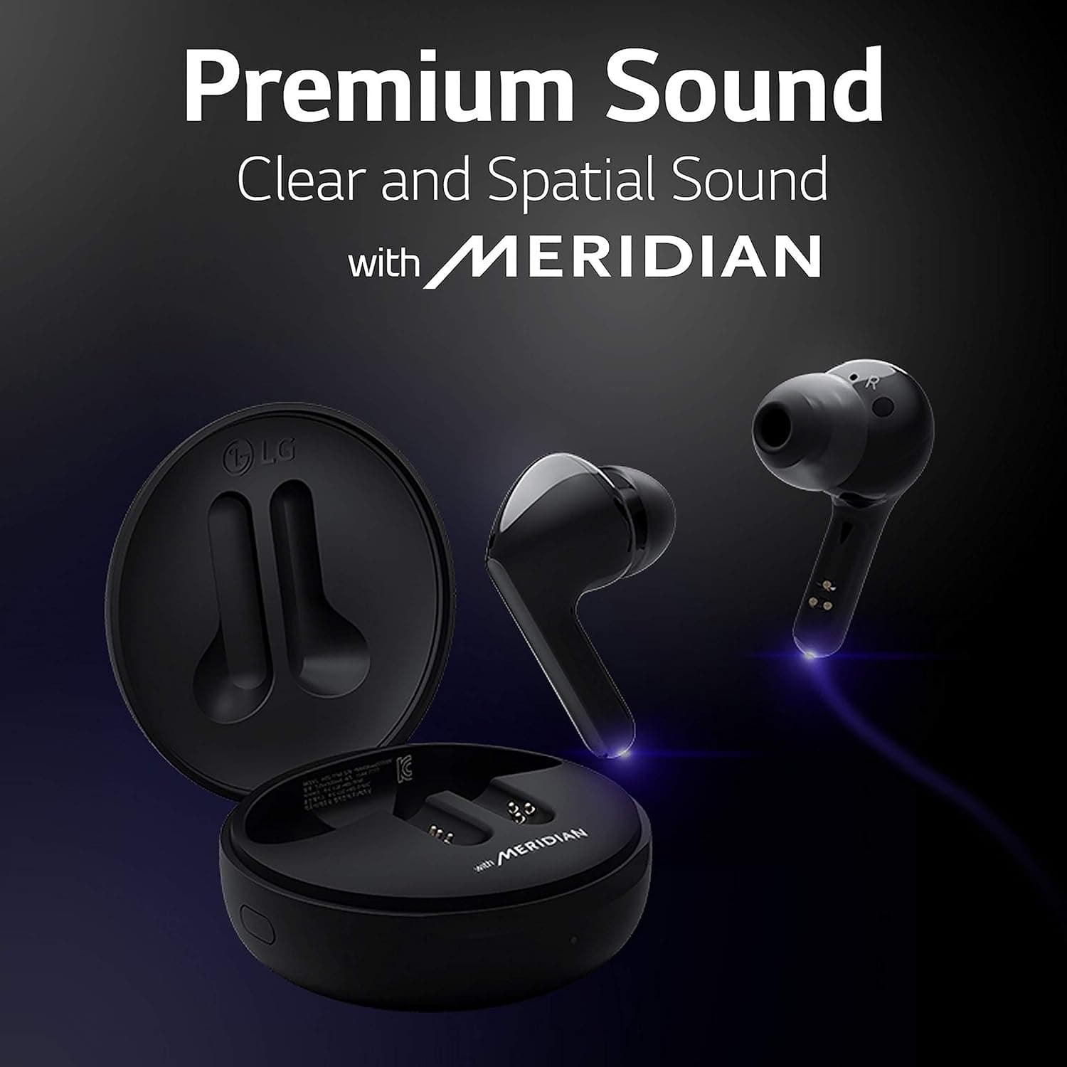 (Renewed) LG Tone Free HBS-FN4 True Wireless Bluetooth Earbuds - Prestigious British Meridian Sound, Noise Isolation, Wireless Headphones with 2 mics,