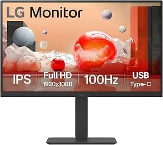 LG 27BA650 IPS Full HD (1920 x 1080) Monitor, 27", 100Hz, DP, HDMI, USB-C with PD65W, Height/Tilt/Swivel/Pivot Stand, Buil...