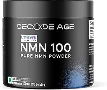 Decode Age Uthever NMN 100 - Premium Pure Sublingual NMN Powder for Enhanced Vitality, Cognitive Boost & Healthy Aging, 100gm