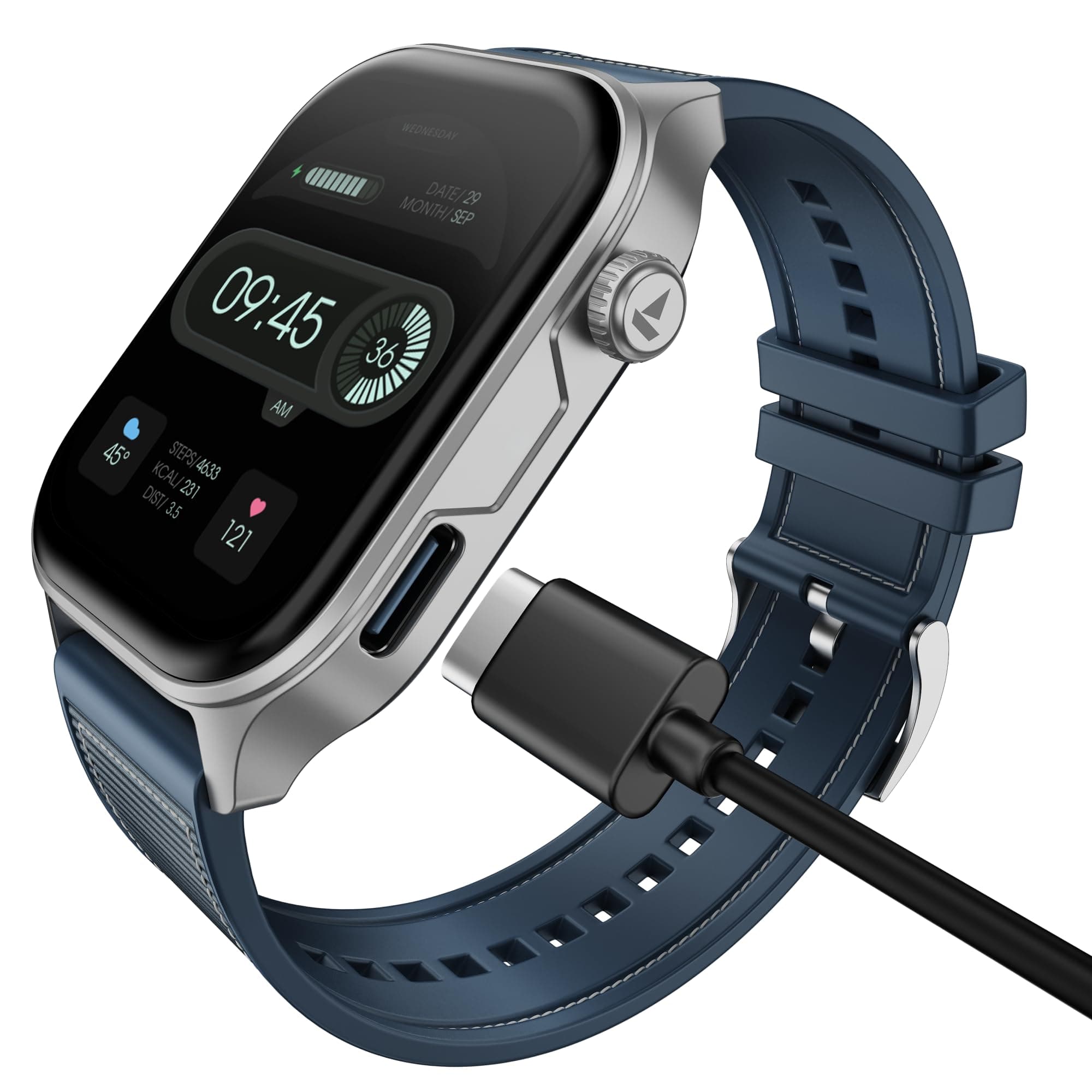 boAt New Launch Ultima Vogue 2, India's First AMOLED Type-C Smartwatch, 1.96" Display, 1000 nits Brightness, Metal Body w/Premium Straps, 10-Days Batt...