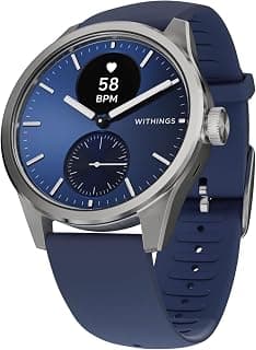 Withings ScanWatch 2, Hybrid Smartwatch, ECG, 42mm, Blue | ECG with AFib detection, Sleep Score, 40+ activities auto-detec...