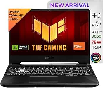 ASUS TUF Gaming A15, 15.6" FHD 16:9 144Hz 250nits, AMD Ryzen 5 7535HS Processor, Gaming Laptop (16GB RAM/512GB SSD/NVIDIA GeForce RTX 3050/Windows 11/...