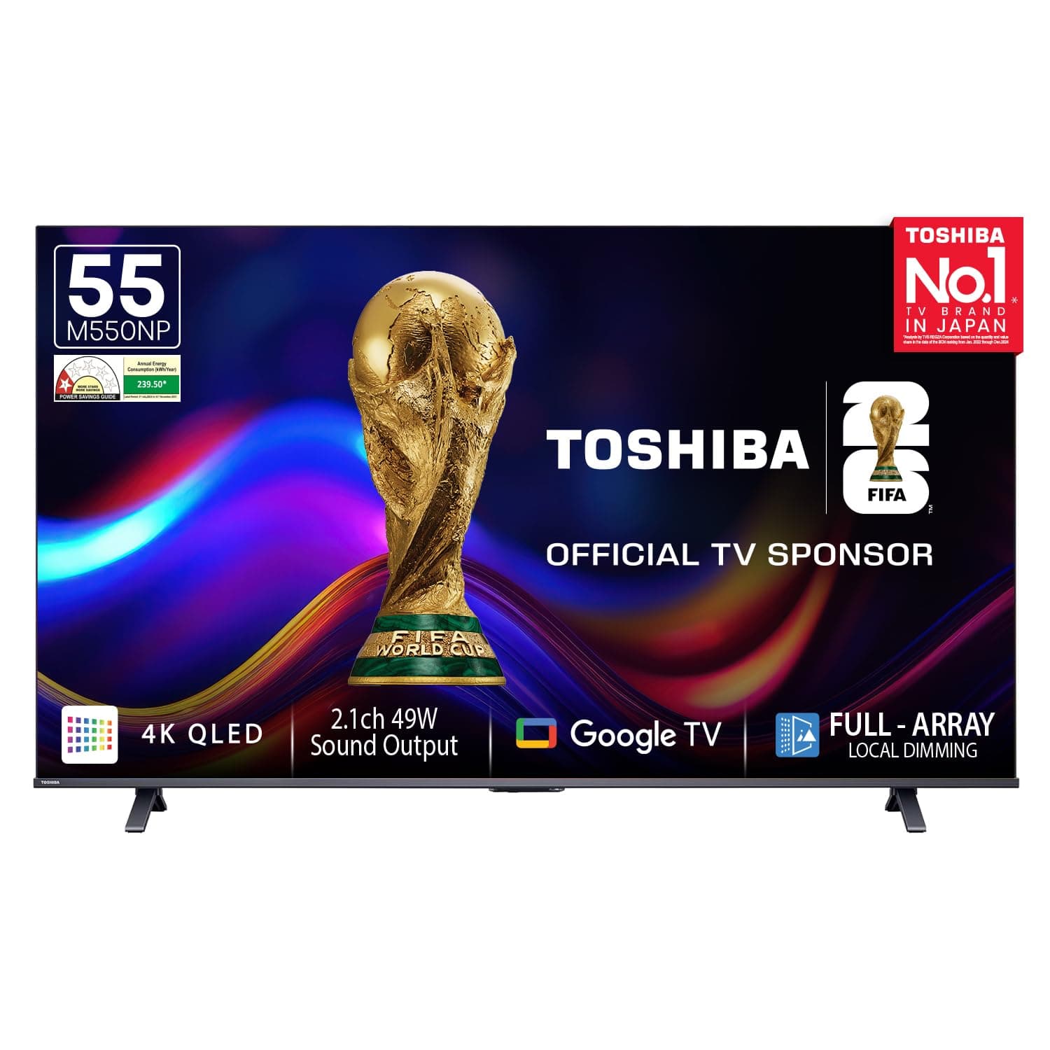 TOSHIBA 139 cm (55 inches) M550NP Series 4K Ultra HD Smart QLED Google TV 55M550NP