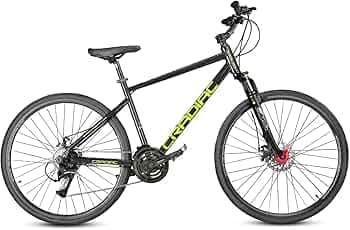 CRADIAC - Gunner PRO MAX | 700 * 35 C - Alloy Hybrid Bike | Shimano ACERA | Unisex | Front - Zoom Lockout Suspension |