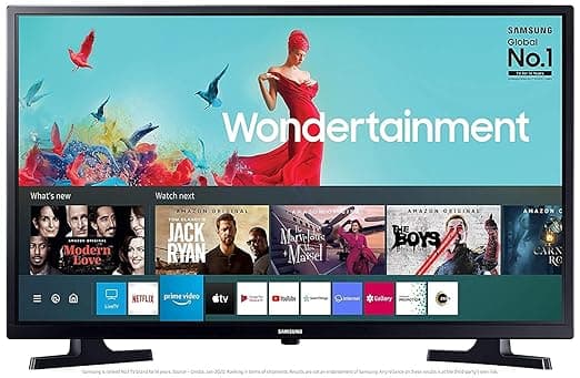Samsung 80 cm (32 Inches) Wondertainment Series HD Ready LED Smart TV UA32T4340BKXXL (Glossy Black) (2021 Model) Smart Televisions