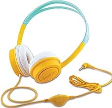 iBall Kids Diva Wired Over The Ear Headphone Without Mic (Yellow and Light Blue)