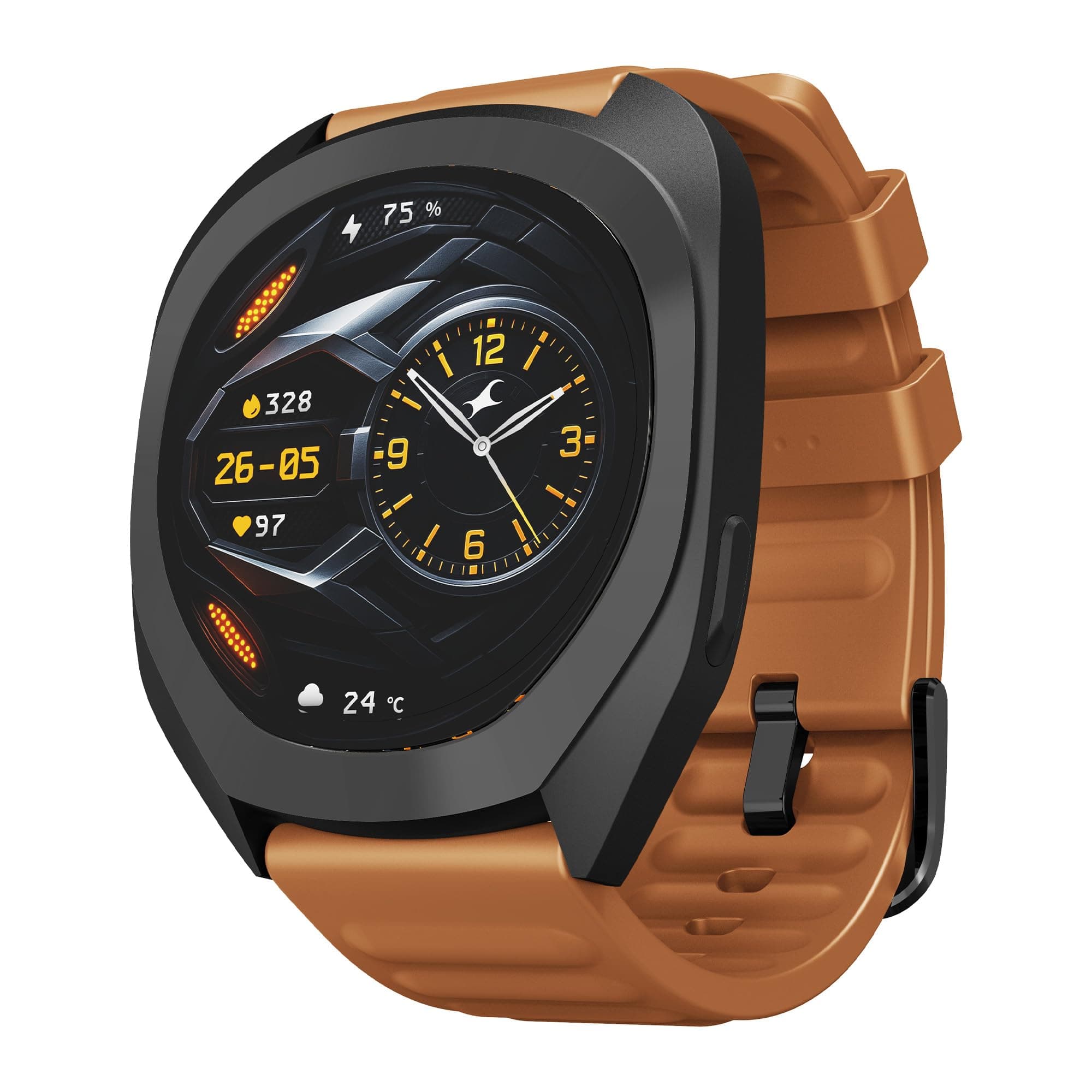 Fastrack Cosmix Smartwatch 1.32" inch AMOLED Display,Cosmic Drive Inspired Case Design,AI Watcface,AI Chat, 24/7 Health Suite, BT Calling, SpO2, HRM, ...