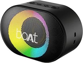 boAt Stone 250 Portable Wireless Speaker with 5W RMS Immersive Audio, RGB LEDs, Up to 8HRS Playtime, IPX7 Water Resistance, Multi-Compatibility Modes(
