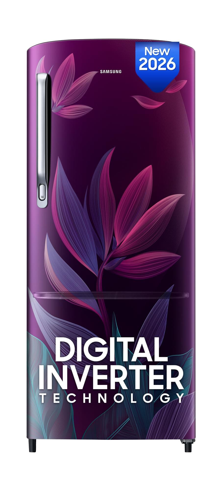 Samsung 183 L, 4 Star, Digital Inverter, Direct-Cool Single Door Refrigerator (RR20H27249R/NL, Paradise Bloom Purple, Single Touch Defrost, 2026 Model...