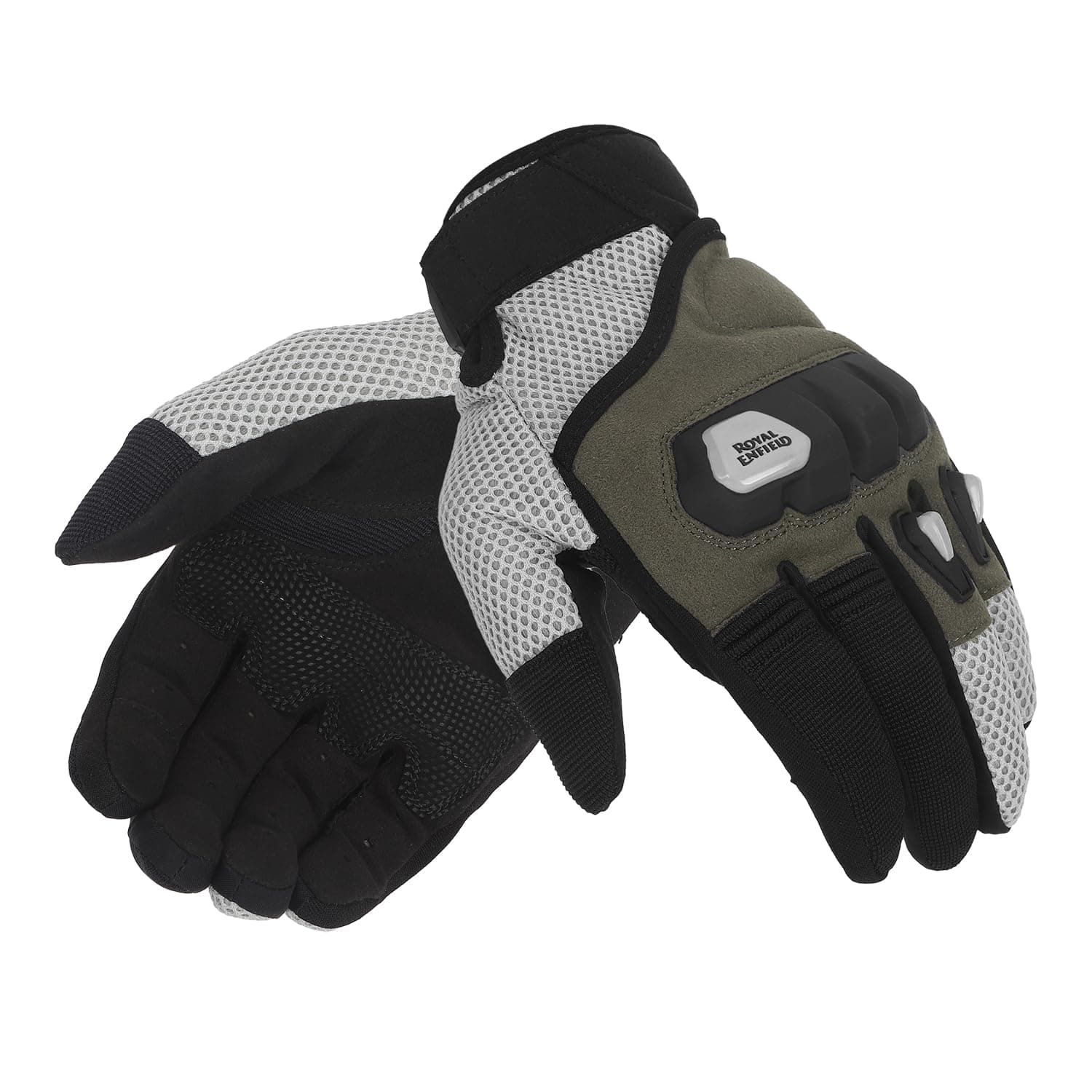 Royal Enfield Rambler V3 Cycling Riding Gloves|TPR Knuckle Protectors for Protection Against Impacts and Abrasion|100% Polyester Air Mesh|Poly Stretch...