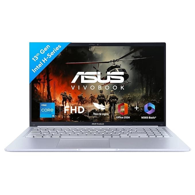 (Refurbished) ASUS Vivobook 15,13th Gen,Intel Core i5-13420H(Intel UHD iGPU/16GB RAM/512GB SSD/FHD/15.6"/60Hz/Backlit Keyboard/Windows 11/M365 Basic (1Year)*/Office Home 2024/Cool Silver/1.70 kg) X1502VA-BQ835WS