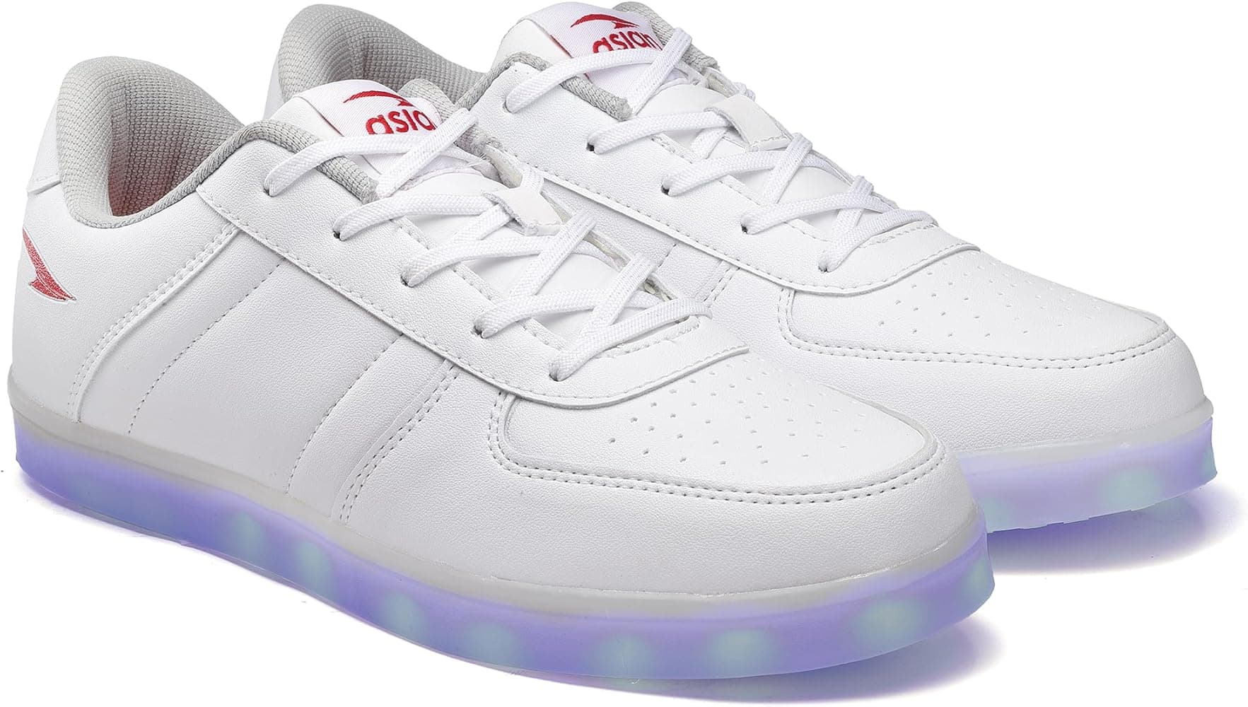 ASIAN Men's Led Light High Glowing Dancing Multicolour Changing White Casual Sneaker Shoes with USB Cable Charging Shoes for Men's & Boy's Disco