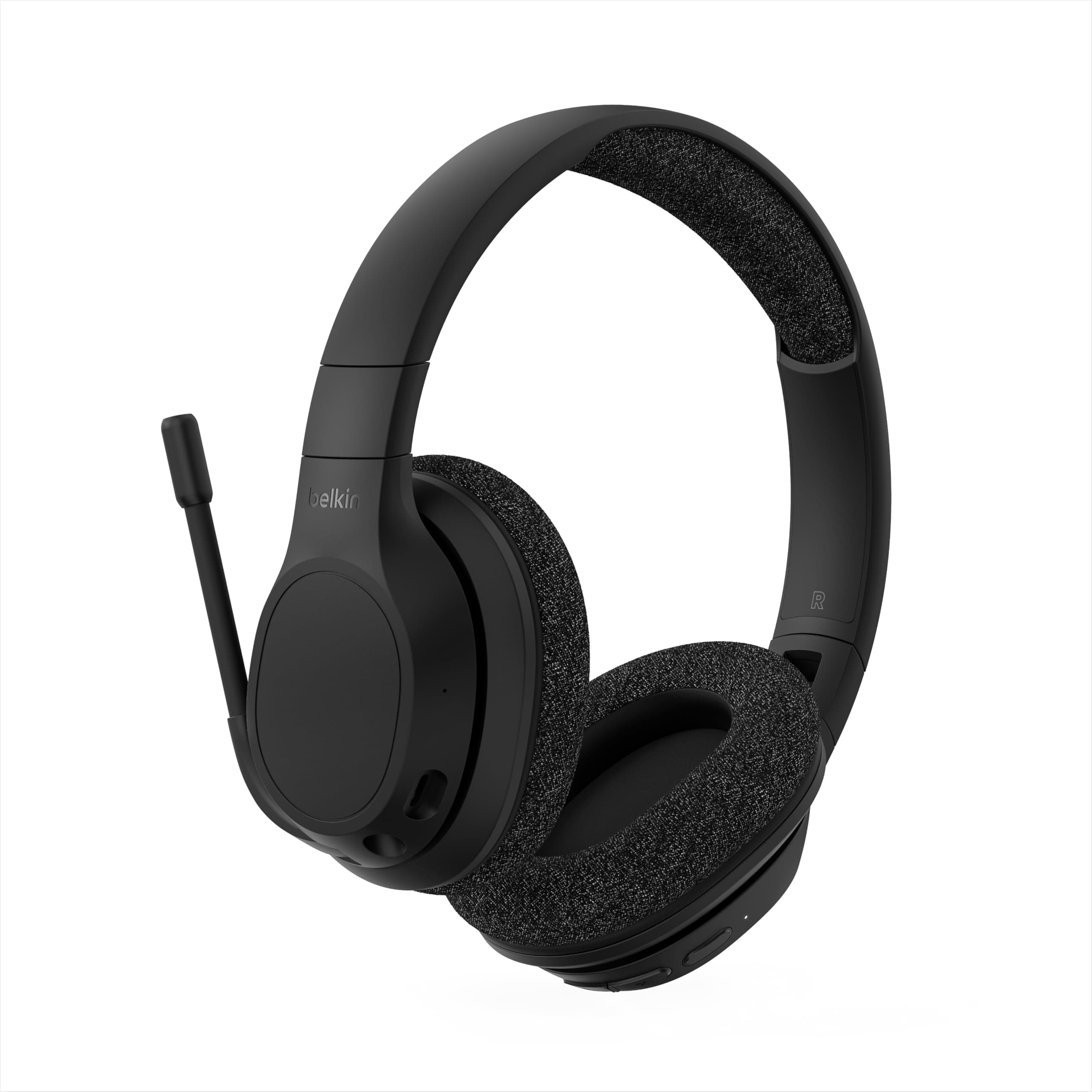 Belkin SoundForm Adapt Wireless Over-Ear Headset, Headphones for Work, Play, Gaming, & Travel w/Built-in Boom Microphone, 45H Battery Life - Compatibl...
