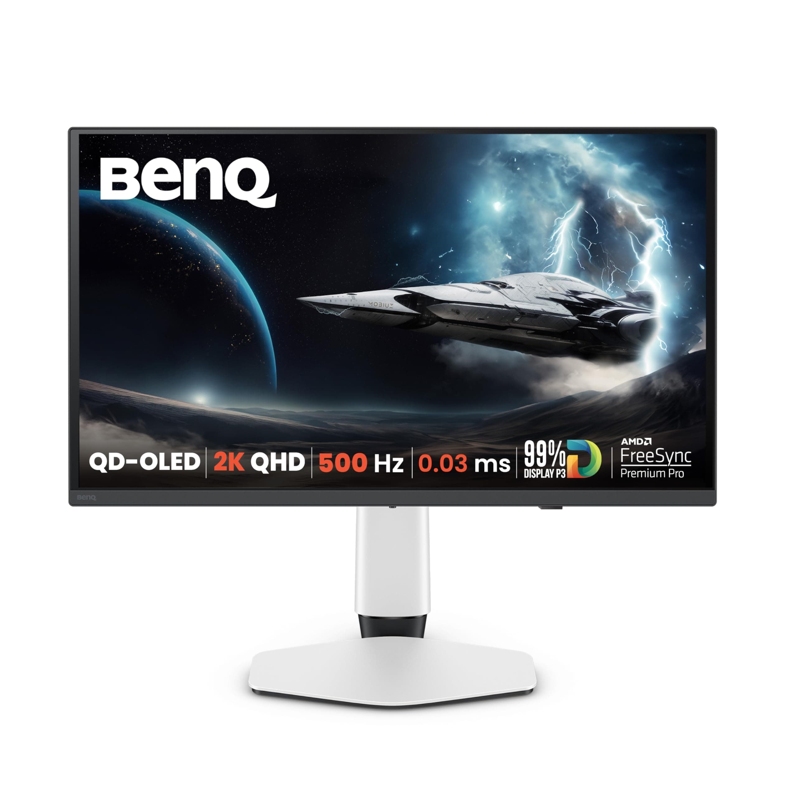 BenQ MOBIUZ EX271QZ 27 2K QHD 3rd Gen QD-OLED 500Hz Gaming Monitor| 0.03ms GtG|HDMI 2.1, DP 1.4|USB-C|99% DCI-P3|AMD FreeSync Premium Pro|Game Art Mod...