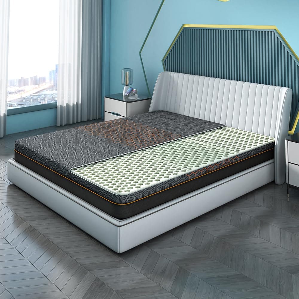 Sleepyhead Technic - 3 Zone 6D Hexagon Grid Mattress | Advanced 6D Hexagon Grid with Hyper-Elastic Compound | More than 3000 Air Pockets for better Ai...