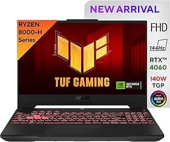 (Refurbished) ASUS TUF Gaming A15, 15.6" FHD 144Hz 250nits, AMD Ryzen 9 8945H Processor, Gaming Laptop (32GB RAM/1TB SSD/NVIDIA GeForce RTX 4060/Windo...