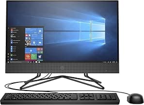 HP 205 G4 All-in-One PC AMD Athlon 3050U 21.5-inch FHD 4 GB RAM 1 TB HDD DOS DVD-RW USB Keyboard & Mouse, 5MP CAM, WiFi, 3 Year Warranty, Black