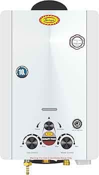 Surya Instant Low pressure LPG Gas Geyser(Gas Water Heater) 10L/ Minute in (Cream Colour)