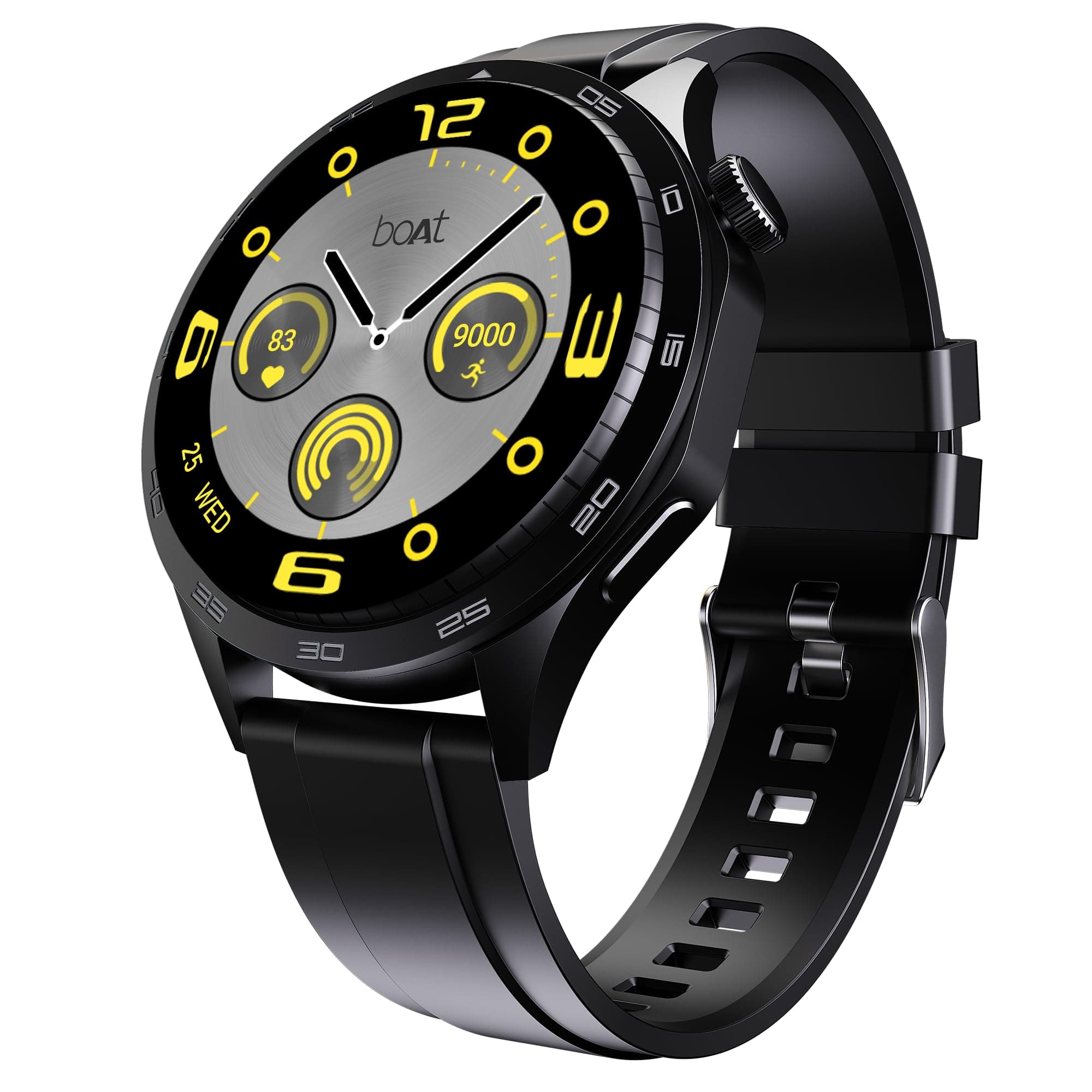 boAt Luxury Smart Watch Enigma Radiant w/ 1.43(3.63 cm) AMOLED Display, Functional Crown, BT Calling, Upto 6 Days Battery, Sports Modes, Guided Breath...