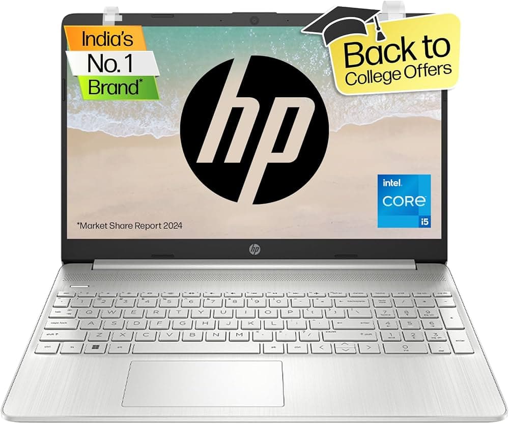 (Refurbished) HP Laptop 15s, 12th Gen Intel Core i5-1235U, 15.6-inch (39.6 cm), FHD, 16GB DDR4, 512GB SSD, Intel Iris Xe Graphics, 720p HD Camera, Bac...