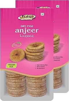 Tulsi Afghan Anjeer Lazeez 1Kg (500g x 2) | Figs Dry Fruits | Dried Afghan Anjeer | Rich Source of Vitamins & Dietary Fiber | Healthy Snack | Low in C...