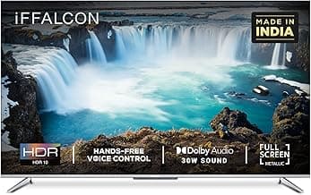 iFFALCON 108 cm (43 inches) 4K Ultra HD Smart Certified Android LED TV 43K71 (Silver) (2021 Model) | with Voice Control