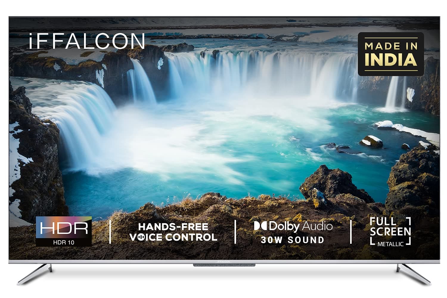 iFFALCON 139 cm (55 inches) 4K Ultra HD Smart Certified Android LED TV 55K71 (Silver) (2021 Model)| with Voice Control Smart Televisions