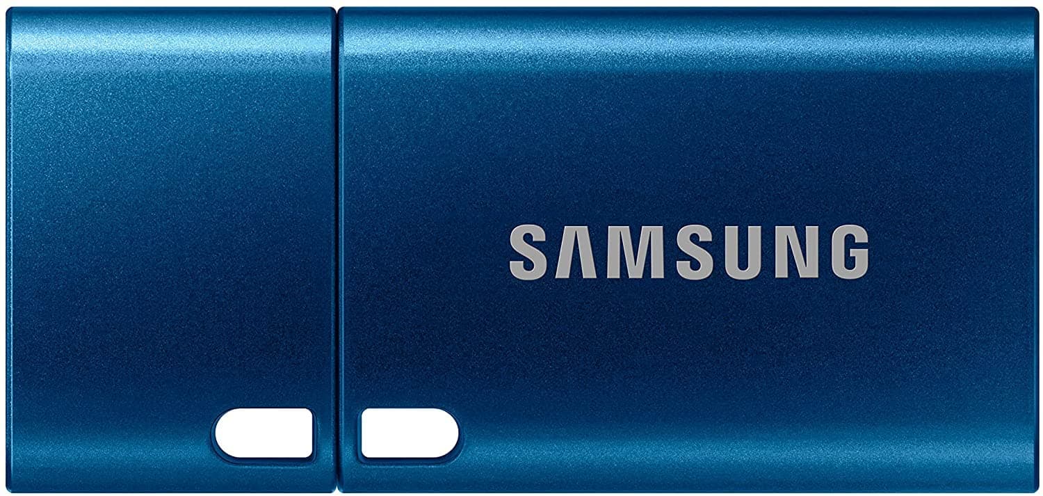 SAMSUNG Type-C USB Flash Drive, 64GB, Transfers 4GB Files in 15 Secs w/Up to 300MB/s 3.13 Read Speeds, Compatible w/USB 3.0/2.0, Waterproof, Blue