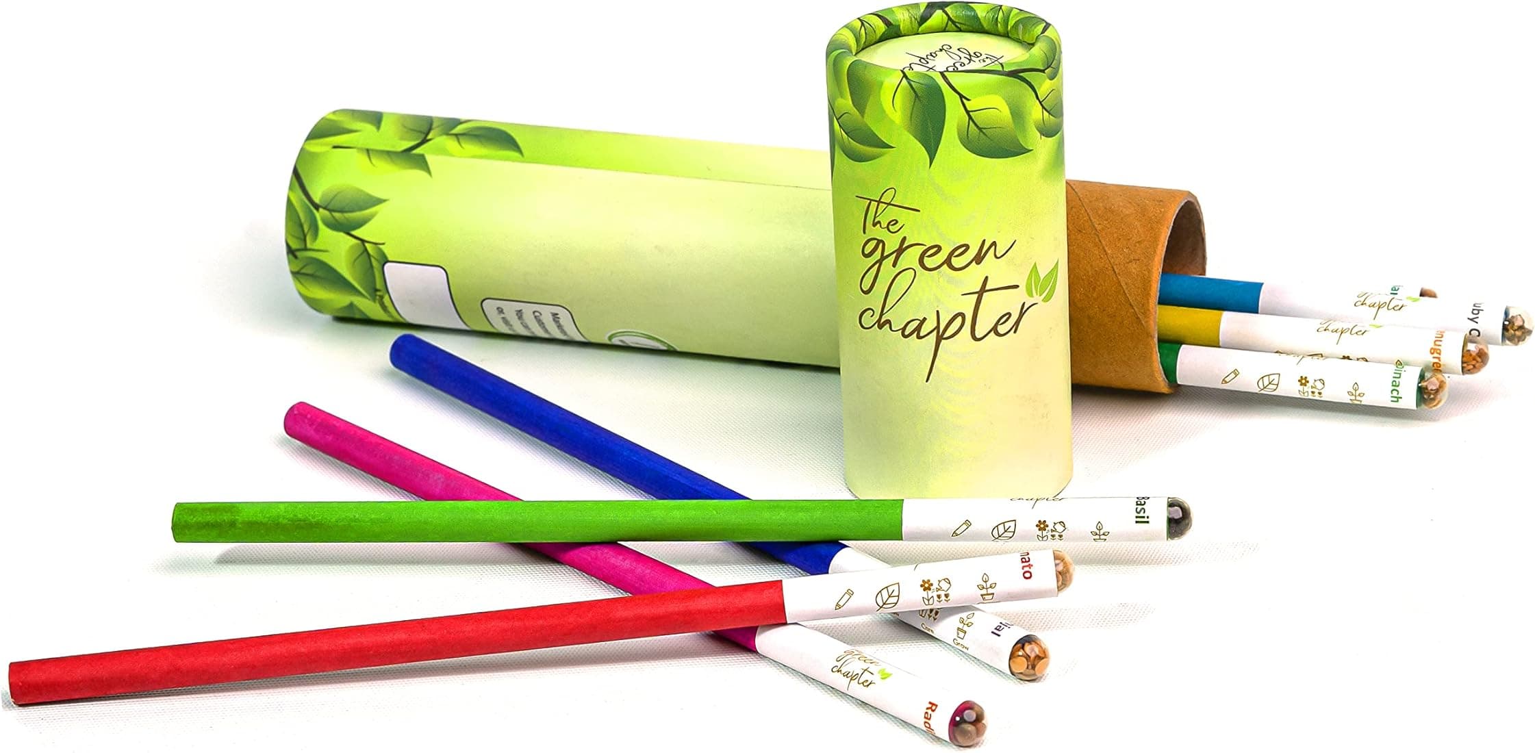 Plantable Seed Pencil Set of 10 Paper Pencils Recycled Lead 2B Seed Pencils Reusable Box Gift Set for Kids